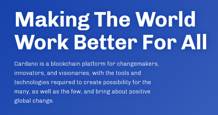 Página web de Cardano